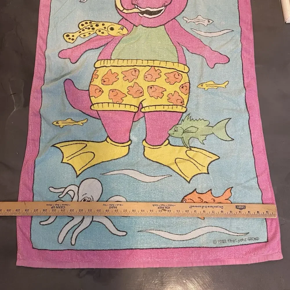 Vintage 1992 Barney Beach Towel 55